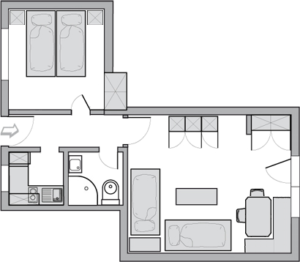 Plattegrond, Grundriss, Room Layout 203